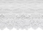 Juvale Lace Tablecloth - 60 x 97-Inch White Rectangular Table Cloth - Vintage Floral Scalloped Edge Elegant Dainty Tea Party Tablecloth & Wedding Reception Decor (Pack of 2)