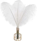 THARAHT 12pcs White Ostrich Feathers Natural Bulk 14-16Inch 35cm-40cm for Wedding Party Centerpieces Easter Gatsby and Home Decorate Ostrich Feathers
