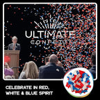 Ultimate Confetti, Biodegradable Confetti Red, White & Blue - Rectangular Fluttering Tissue Paper Confetti for Cannon and Launcher use – Wedding Confeti, Parties and Live Events - 1 lb, 16 oz