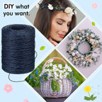 Syhood Floral Vine Bind Wire Rustic Wrapping Wire for Flower Bouquets (Dark Blue)