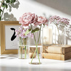 15 Pack Glass Cylinder Vase for Centerpieces, Clear Flower Glass Vases for Wedding Decorations, Hurricane Floating Candle, Holder for Table Centerpiece Wedding Home Décor
