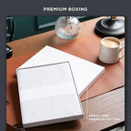 Beechmore Books A4 Sketchbook – 8.5x11 Premium Vegan Leather Bound Large Sketch Book Hardcover with 156 Thick 160gsm Perforated Ivory Pages, Blank Sketch Pad, Gift Boxed, Back Pocket, Ribbon Bookmark