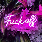Fuck Off Neon Sign Fuck Off Neon Signs for Wall Decor, Pink Fuck Off Neon Light Pink Room Decor for Wall Decor Bar Party, 12.9" x 5.59"