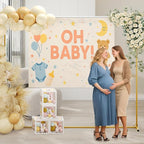 Walensee 7.9FTx6.6FT Gold Wedding Arch Backdrop Stand, Adjustable Square Metal Arch Frame for Ceremony Party Birthday Baby Shower Bridal AnniversaryGarden Balloon Photo Decoration
