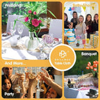 BRILLMAX 6 Pack White Tablecloths for 6 Foot Rectangle Tables 60 x 102 Inch - 6ft Rectangular Bulk Linen Polyester Fabric Washable Cloth Cover for Wedding Reception Banquet Birthday Party