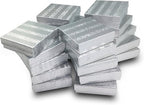 TheDisplayGuys - 25-Pack #53 Kraft Paper Cardboard Gift Boxes/Jewelry Cases w. Cotton Padding & Lid - Silver Foil - (5.4" x 3.9" x 1.0")