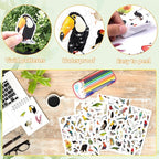 Bird Stickers 850 Count Tropical Bird Parrot Flamingo Peacock Hummingbirds Stickers Animal Party Favors Gifts Sticky Decor for Scrapbook Calendar Planner Gift Wrap Decor