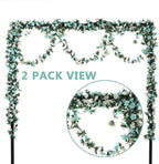 Miracliy 5Pcs 41FT Blue and White Flower Garland Artificial Rose Arch Vines Fake Spring Floral Garland for Flower Wall Backdrop Wedding Mothers Day Garden Tea Party Decoration