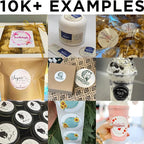 Custom Stickers - Personalized Labels, Circle, 5"x5", 100 Count, Vinyl, Waterproof, Glossy Finish, Business & Personal Use