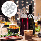 Patelai 24 Pieces Snowflake Napkin Rings Thanksgiving Christmas Napkin Holders Exquisite Household Rhinestone Napkin Rings Set for Christmas Wedding Dinner Party Table Decoration (Silver)