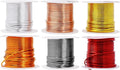 Mandala Crafts 14 Gauge Anodized Aluminum Craft Wire for Jewelry Making – 330 FT Colored Flexible Silver Copper Light Gold Gray Gold Red Wire - Bendable for Bonsai Armature Crafting Sculpting