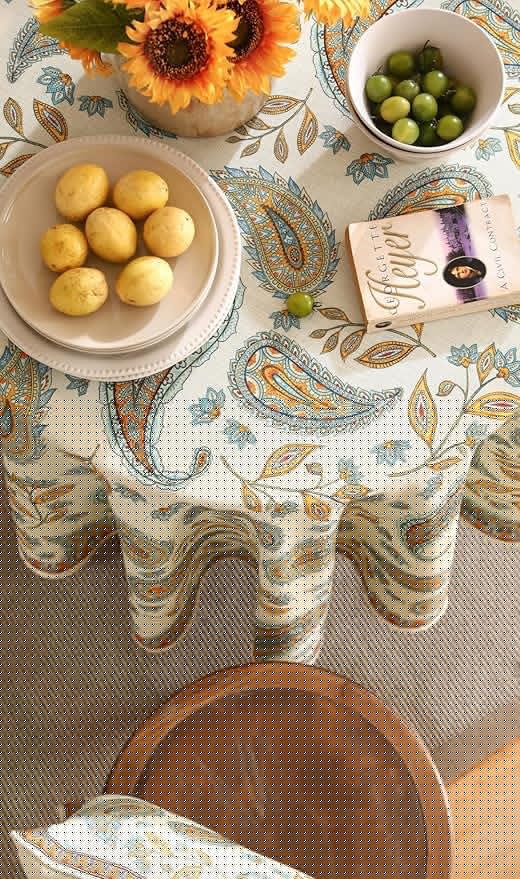 patdrea Designer Vintage French Table Cloth for Round Table,Italian Floral Tablecloth,Home Cover Fall Dacorative for Kitchen,Dining,Christmas,Thanksgiving,Tea Party,Diameter 67"-Lysaniya