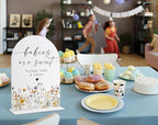 Acrylic Table Signs, Boho Floral Babies are Sweet Please Take a Treat Sign, Baby Shower Table Centerpieces, Supplies for Gender Reveal Party and Newborn Announcement Reception and Event Party, 34