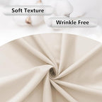 MEETSKY Beige Backdrop Curtains 10ft x 10ft for Wedding Birthday Baby Shower Photography Backdrop Fabric Curtains Drapes Home Window Decorations Rod Pocket Window Drapes,5ft x 10ft, 2 Panels