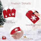 Aneco 150 Pieces Christmas Paper Gift Tags Red Kraft Tags Hang Labels Christmas Tree Snowflake Reindeer Design with 30 Meters Twine for Christmas DIY Wrapping Favor Holiday Present