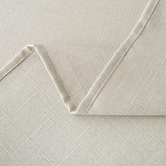 NLMUVW Square Linen Tablecloth 54 Inch Linen Textured Table Cloth Water Resistant Farmhouse Decorative Table Cover for Dining Kitchen Card Cafe, 54 x 54 Inch