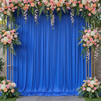 10ft x 8ft Wrinkle Free Royal Blue Backdrop Curtains for Parties, Polyester Photography Backdrop Drapes Back Drop Cloth for Baby Shower Photoshoot Engagement Wedding Birthday Photography Background