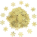 200PC Gold Foil Paper Snowflakes Confetti Christmas Party Table Decorations Snowflake For DIY Crafts For Winter Holiday Wedding Birthday Baby Shower Party Supplies