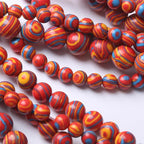 Red Yellow Blue Peacock Turquoise Stone Beads Gemstone Round Crystal Energy Jade Beads Stone Beads for Jewelry Making DIY Bracelet Necklace Jewelry Making 1 Strand 15.5inch 4MM