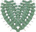 50pcs 2-1/2" Vanilla Green Satin Ribbon Bows with Twist Ties Celadon Satin Ribbon Bows for Candy Party Decoration Gift Packing Wrapping Accessories(2.5“,Vanilla)