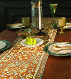 13×72 Inch Table Runner, Retro-Luxury Tassels Series for Kitchen Dining Table Holiday Decoration (Coffee Branch)