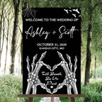 Gothic Halloween Wedding Welcome Sign, Til Death Do Us Part, 4mm Thick Plastic, 12"x18", Ground Stake