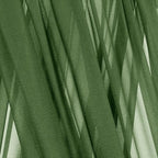 Olive Green Fall Elegant Arch Draping Fabric 2 Panels Outdoor 29" × 20Ft Sheer Chiffon Curtain Drapes for Wedding Ceremony Birthday Party Garden Brunch