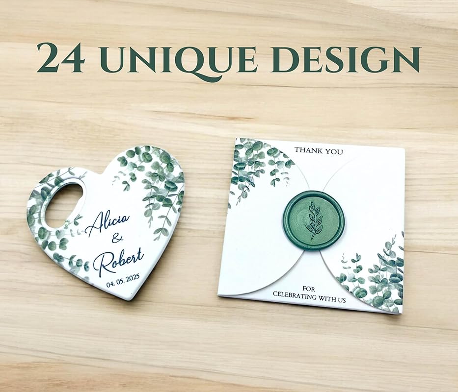 Wedding Bottle Opener Favors for Guests in Bulk, Hearts Shape Bottle Opener, Personalized Party Favors in Bulk, Wedding Favor Guests. 20 to 300 pcs. Custom Fridge Bottle Opener (Heart)