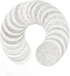 Glitter Silver White Party-Decorations Streamers - 52Ft Birthday Hanging Paper Garland Banner,Engagement Wedding Bachelorette Baby Bridal Shower Christmas Supplies Backdrop Graduation Decor Hugtmr