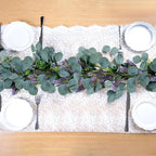 6FT Purple Flower Garlands Artificial Spring/Summer Garland Greenery Garlands Eucalyptus Garland Decoration for Baby Shower Wedding Party Table Runner Room Home Mantle Decor （Purple）