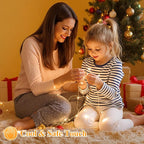Lakumu 20 Pack Fairy Lights Battery Operated -7FT 20LED String Lights Waterproof Silver Wire Firefly Starry Moon Lights for DIY Christmas Decorations Party Wedding Centerpiece Table Decor, Warm White