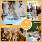 BRILLMAX 8 Pack Light Blue Tablecloths 70 x 120 Inch for 6ft or 8ft Rectangle Tables - Rectangular Bulk Linen Polyester Fabric Washable Cloth Cover for Wedding Reception Banquet Birthday Party