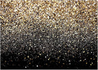 WOLADA Black and Gold Backdrop Golden Glitter Backdrop for Photography Wedding Birthday Baby Shower Party Photo Studio 12x10FT 11176