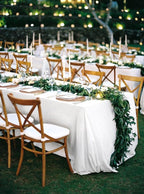 12 Pack Polyester Rectangle Tablecloth 90 x 132 Inch White Tablecloth for 6 Ft Rectangle Tables,Washable Fabric Table Covers Polyester Table Clothes for Wedding Parties Banque