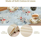 Kio Fish Table Runner Waves Retro Japanese Tradition Art Printed Burlap Runner Home Kitchen Dining Table Living Room Decor Fabric 1 Panel W13xL90in