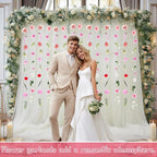 6 PCS 35.4 ft Artificial Hanging Flower Garland, Floral Vines Hanging Flowers for Decoration with Hooks, Wildflower Garland for Wedding Party Background, Birthday, Baby Shower, Home, Garden