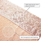 Poise3EHome 8Ft x 10Ft Rose Gold Sequin Backdrop, Glitter Thick Satin Sequin Background Drapes,Sequence Xmas Thanksgiving Backdrop for Wedding Party Holiday Festival Decor