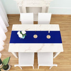 DUALIFE Royal Blue Table Runner 72 Inch Long Coublt Blue Color Handcrafted Decorative Cloth for Wedding Party Birthday Graduations Hotel Restaurant Banquet Catering Services Event 1 Panel