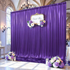 20ftx10ft Purple Sequin Backdrop Curtain Panels for Parties, 4 Panels Wrinkle Free Glitter Photo Backdrop Drapes Shimmer Back Drop Cloth for Wedding Birthday Christmas Photography Background