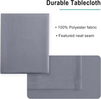Hiasan Light Gray Rectangle Tablecloth - Waterproof Spillproof and Wrinkle Resistant Washable Polyester Table Cloth for Dining Party, 54 x 80 inch