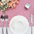 Eternal Beauty Fuchsia Pink Table Runner for Wedding, 5PCS-12x108 Sequin Table Runner Decorations for Birthday Parties, Banquets, Graduations,Christmas