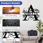 Custom Signs Outdoor Metal, Personalized Family Last Name Sign, Letter Monogram Metal Signs Wall Art For Home Decor, Name Sign Customized Housewarming Christmas Wedding Gifts For Women Men