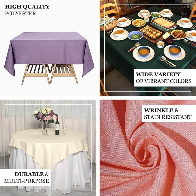Efavormart 70" Square Linens Dusty Rose Wholesale Linens Polyester Square Linen Tablecloth for Wedding Banquet Restaurant