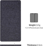 Bulletin Board, 35 x 17 1/2 inches Felt Board - Decorative Pin Board, Cork Board Alternative for Wall, Foldable Picture Board Self-Adhesive Vision Board Prayer Board with 20 Pushpins Dark Gray