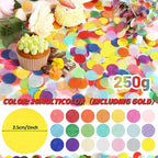 RYKOMO 20000 Pieces 1 Inch Round Tissue Paper Confetti, 7oz Multicolor Table Confetti Paper for Balloons Arts Craft DIY Scrapbooking Birthday Party Festival