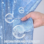 Birthday Backdrop Curtain Baby Blue Sequin Backdrop Drapes 6x8FT Shimmer Photo Wall Back Drop Cloth for Party Photography Background