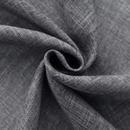 maxmill Flaxy Faux Linen Tablecloth with 2-Tone Slubby Texture Wrinkle Resistant Anti-Shrink Soft Table Cloth for Kitchen Dining Restaurant Tabletop for Event Holiday Dinner Round 70 Inch Charcoal