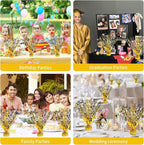 6 Pack Star Table Centerpieces for Party, Birthday Table Decorations for Kids Adults, Party Centerpieces for Tables for Wedding Baby Shower Graduation Holiday Event (Gold Silver Black)