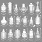 Glass Bud Vase Clear Bud Vases Set of 30 for Centerpieces, Vintage Glass Flower Vases in Bulk Suitable for Weddings, Parties or Home Decoration