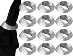 Metal Napkin Rings - Mobius Napkin Ring Loop Design - Napkin Ring Holder Set of 12 for Family Dinner, Party, Table, Decorations, Wedding, Banquet, Metallic Adornment (Silver) - CLEENTABLE